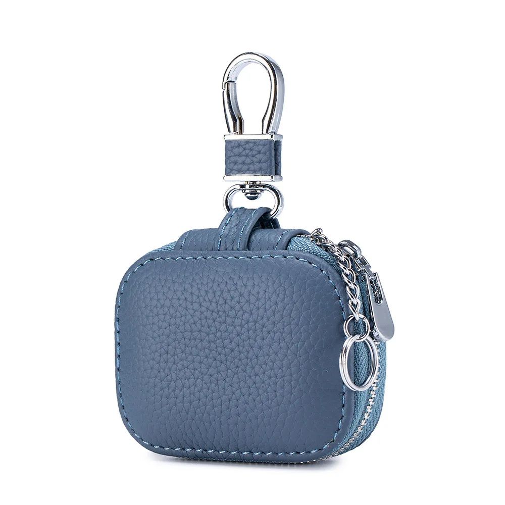 Premium Genuine Leather Key Earphone Organizer Pouch Universal Unisex Protective Case 7