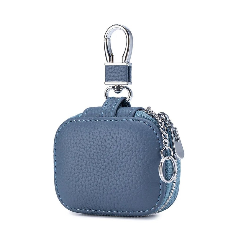 Premium Genuine Leather Key Earphone Organizer Pouch Universal Unisex Protective Case 7
