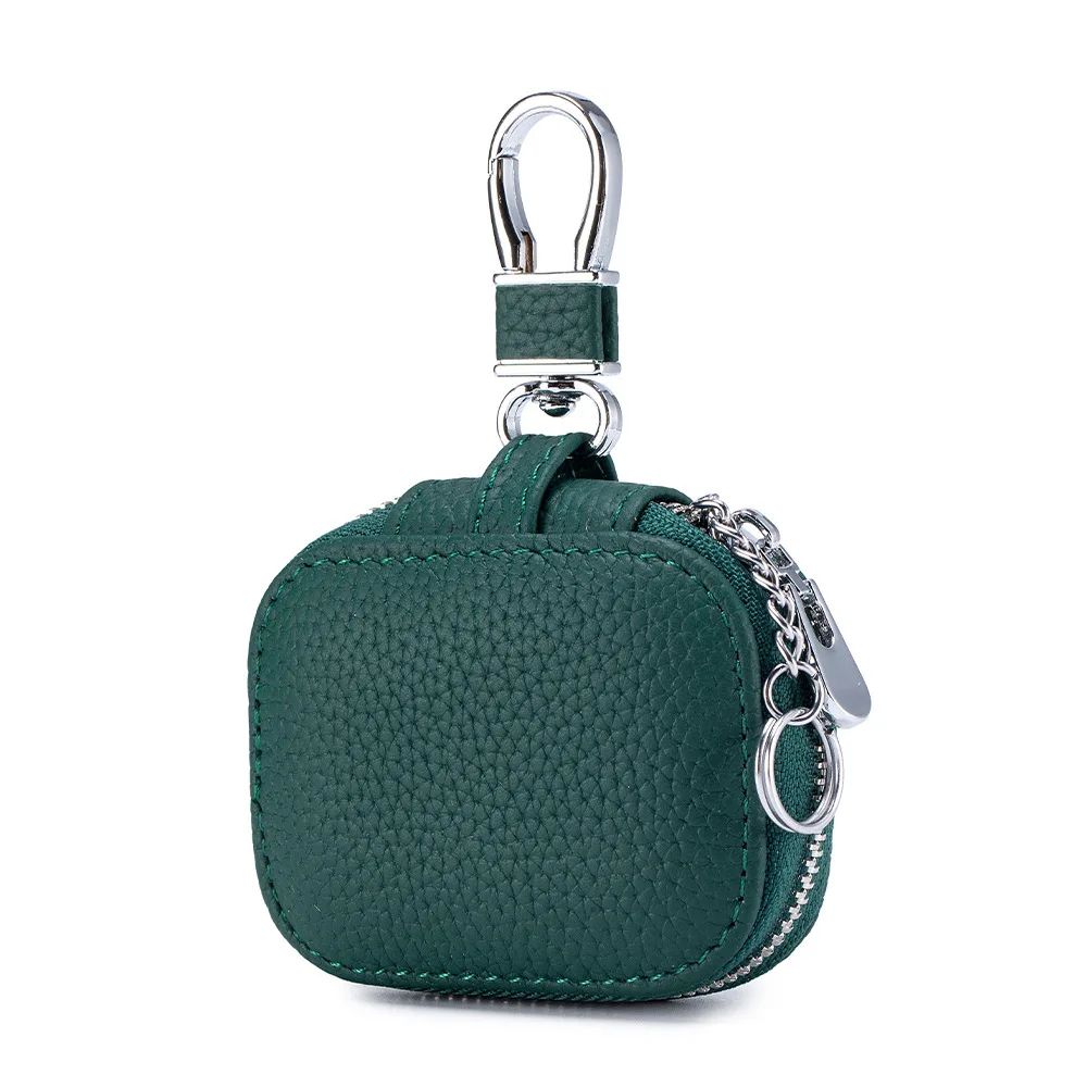 Premium Genuine Leather Key Earphone Organizer Pouch Universal Unisex Protective Case 8