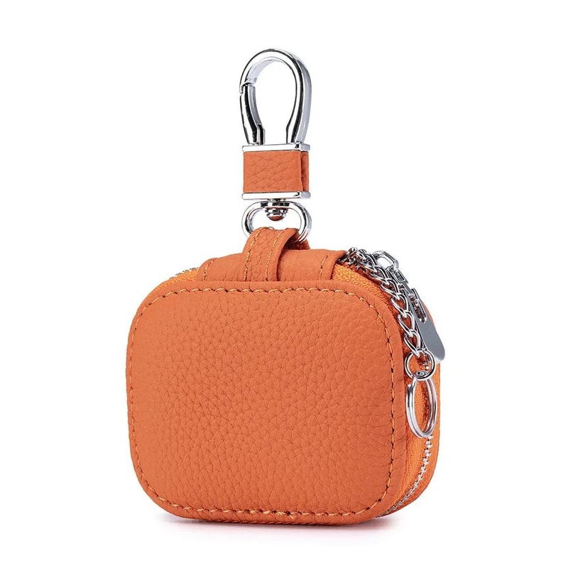 Premium Genuine Leather Key Earphone Organizer Pouch Universal Unisex Protective Case 9