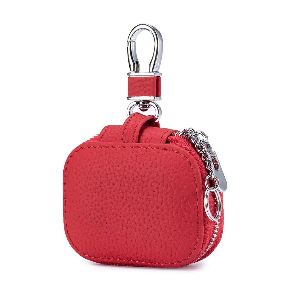 Premium Genuine Leather Key Earphone Organizer Pouch Universal Unisex Protective Case 11