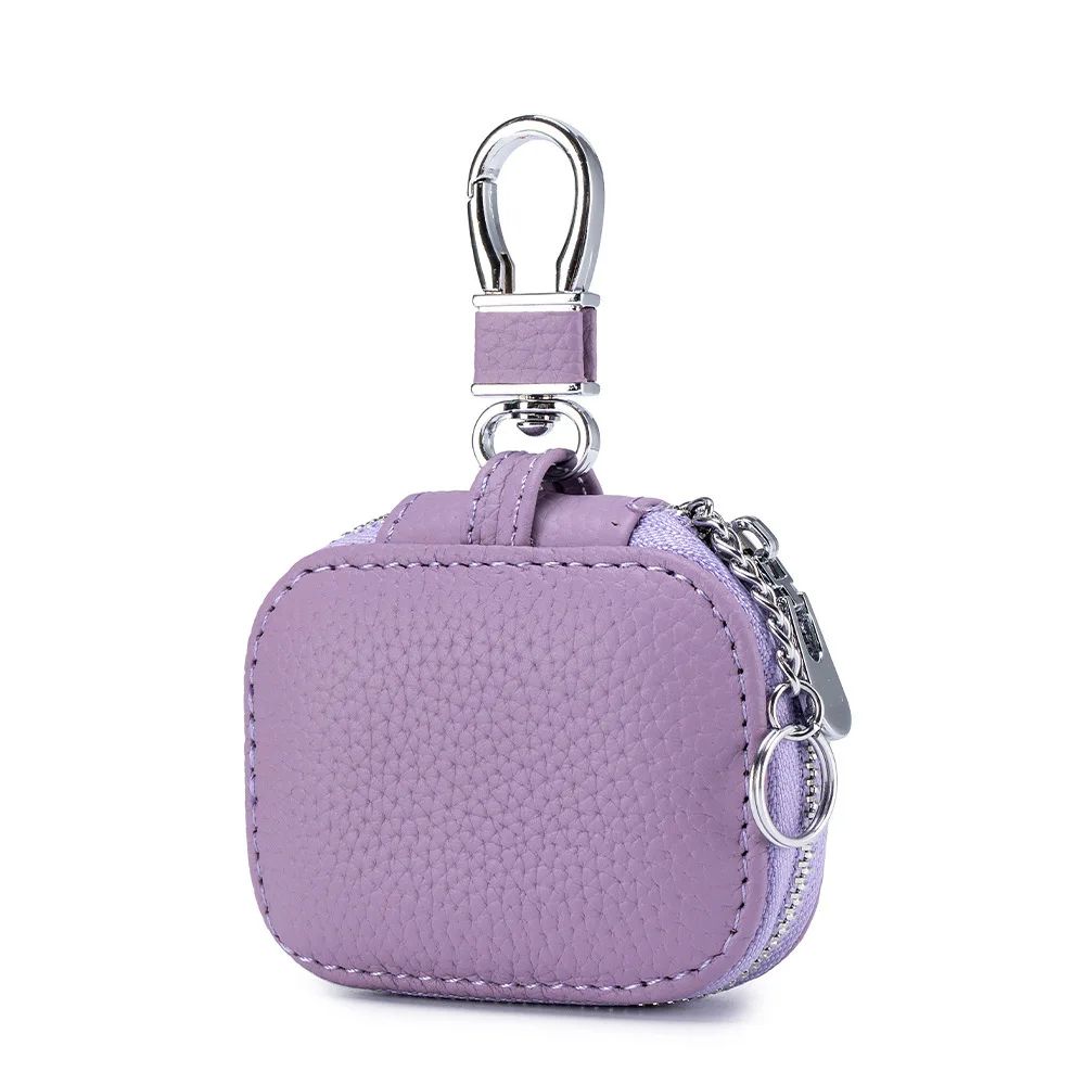 Premium Genuine Leather Key Earphone Organizer Pouch Universal Unisex Protective Case 12