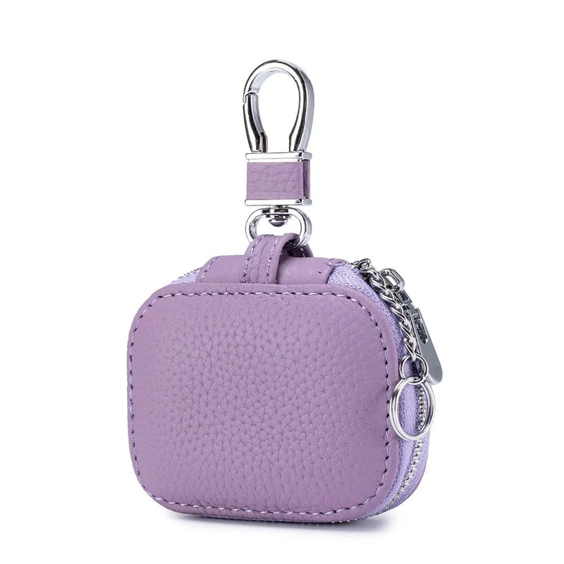 Premium Genuine Leather Key Earphone Organizer Pouch Universal Unisex Protective Case 12