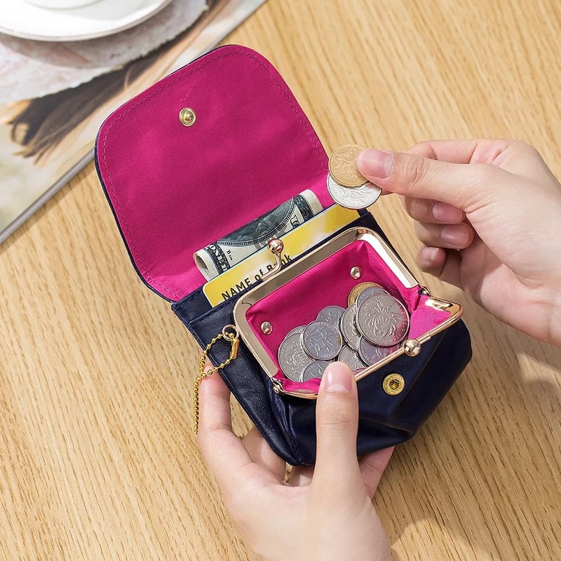 Genuine Leather Wallet For Women Cowhide LargeCapacity Card Coin Organizer 1