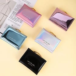 pu leather wallet womens compact clutch - short hasp card holder wallet with coin pocket