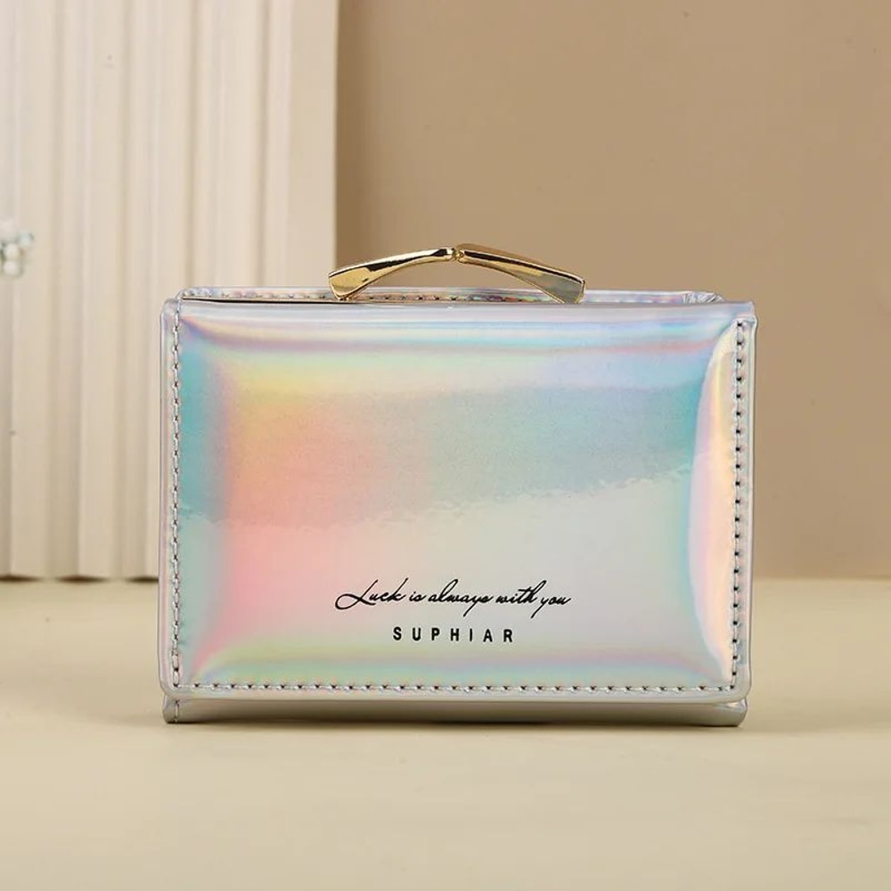 PU Leather Wallet Womens Compact Clutch Short Hasp Card Holder Wallet With Coin Pocket 1