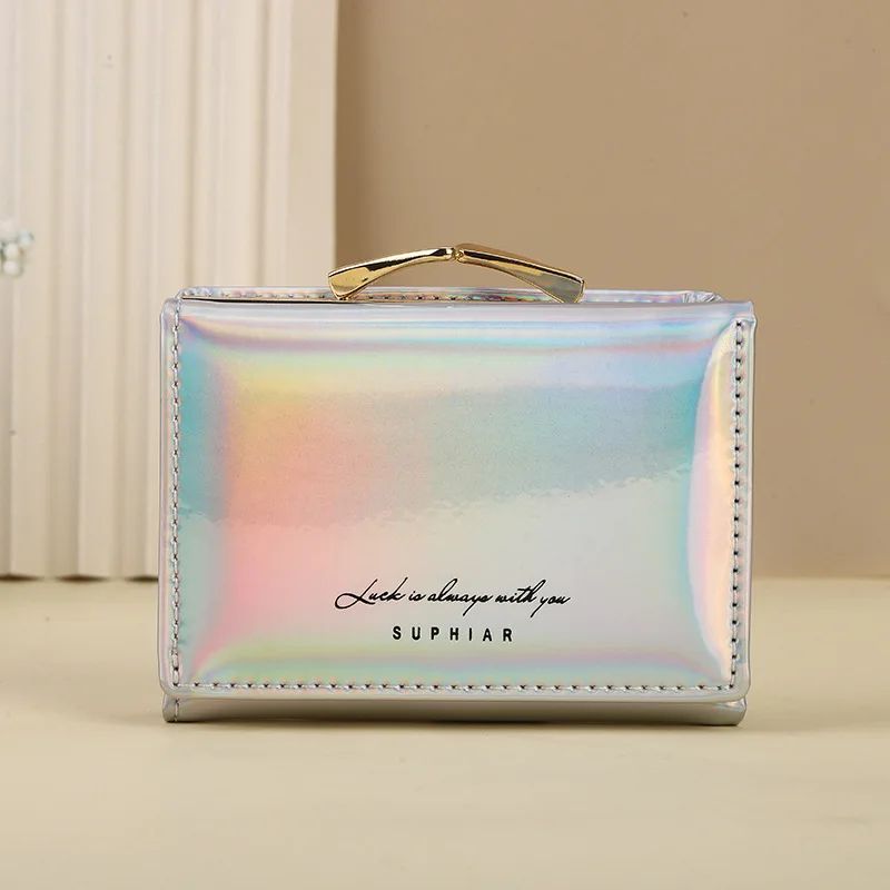 PU Leather Wallet Womens Compact Clutch Short Hasp Card Holder Wallet With Coin Pocket 1