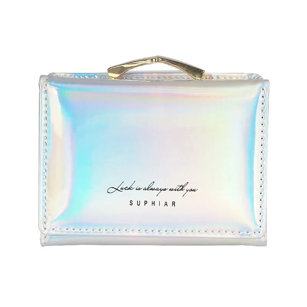 PU Leather Wallet Womens Compact Clutch Short Hasp Card Holder Wallet With Coin Pocket 8