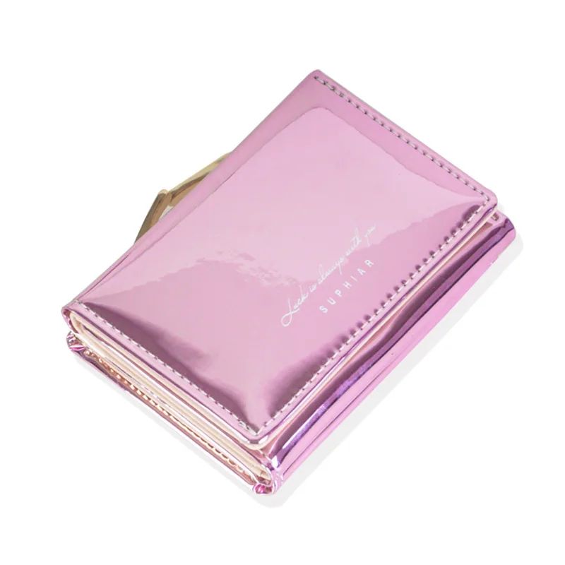 PU Leather Wallet Womens Compact Clutch Short Hasp Card Holder Wallet With Coin Pocket 6