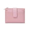 Everyday Compact Womens Wallet PU Leather Short Bifold With Zipper Coin Pocket Snap Closure 8