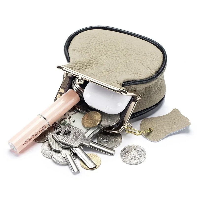 Genuine Leather Clip Wallet For Women Small Hasp Purse With Coin Pocket And Card Slots 2