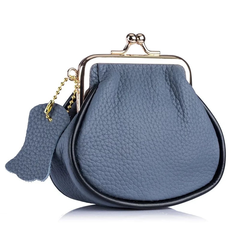 Genuine Leather Clip Wallet For Women Small Hasp Purse With Coin Pocket And Card Slots 8