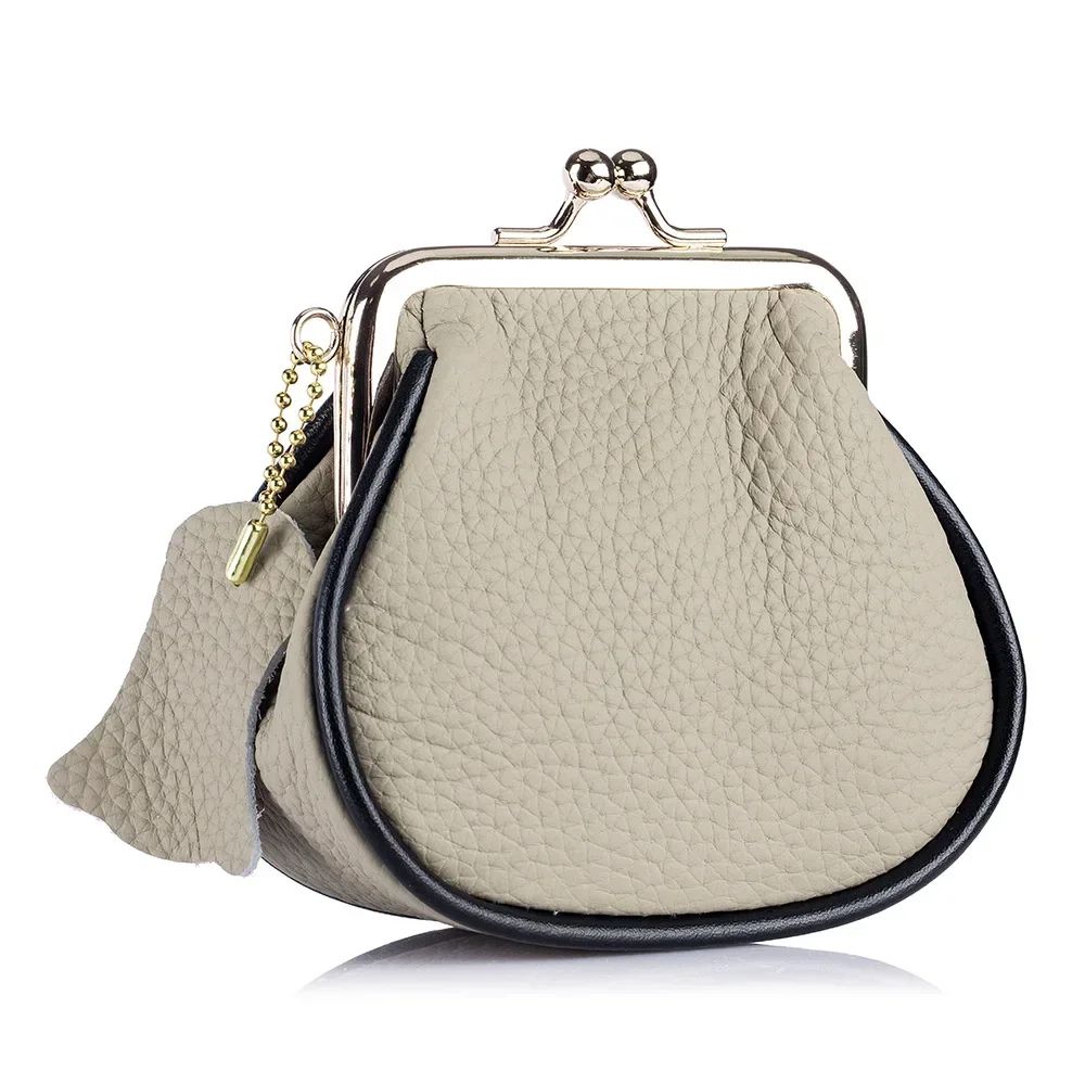 Genuine Leather Clip Wallet For Women Small Hasp Purse With Coin Pocket And Card Slots 9