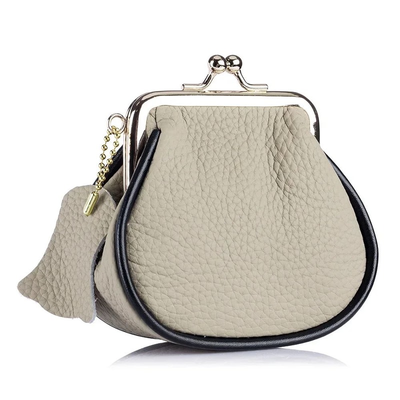 Genuine Leather Clip Wallet For Women Small Hasp Purse With Coin Pocket And Card Slots 9