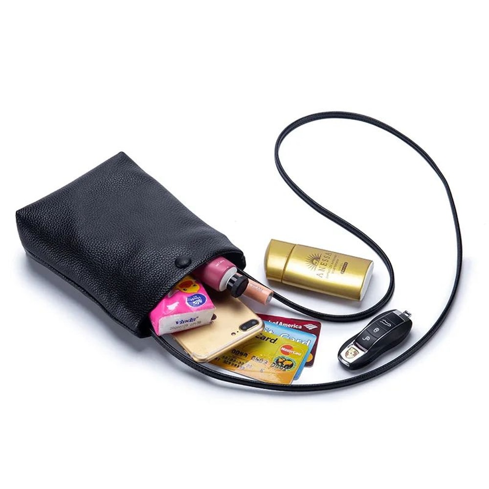 Everyday Ready Genuine Leather Crossbody Bag Large Capacity Leather Handbag With Phone Pocket Car 3