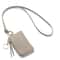 Genuine Leather Keychain Wallet Mini Card Holder With Zipper Coin Pouch 9