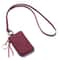 Genuine Leather Keychain Wallet Mini Card Holder With Zipper Coin Pouch 12