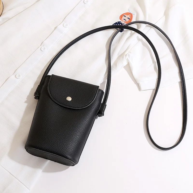 Soft Flap Womens Crossbody Phone Bag PU Leather Shoulder Purse With Adjustable Strap 6