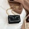 Elegant Embroidered Mini Chain Crossbody Bag Stylish Women Handbag With Chain Strap Compact Squar 2