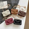 Elegant Embroidered Mini Chain Crossbody Bag Stylish Women Handbag With Chain Strap Compact Squar 5