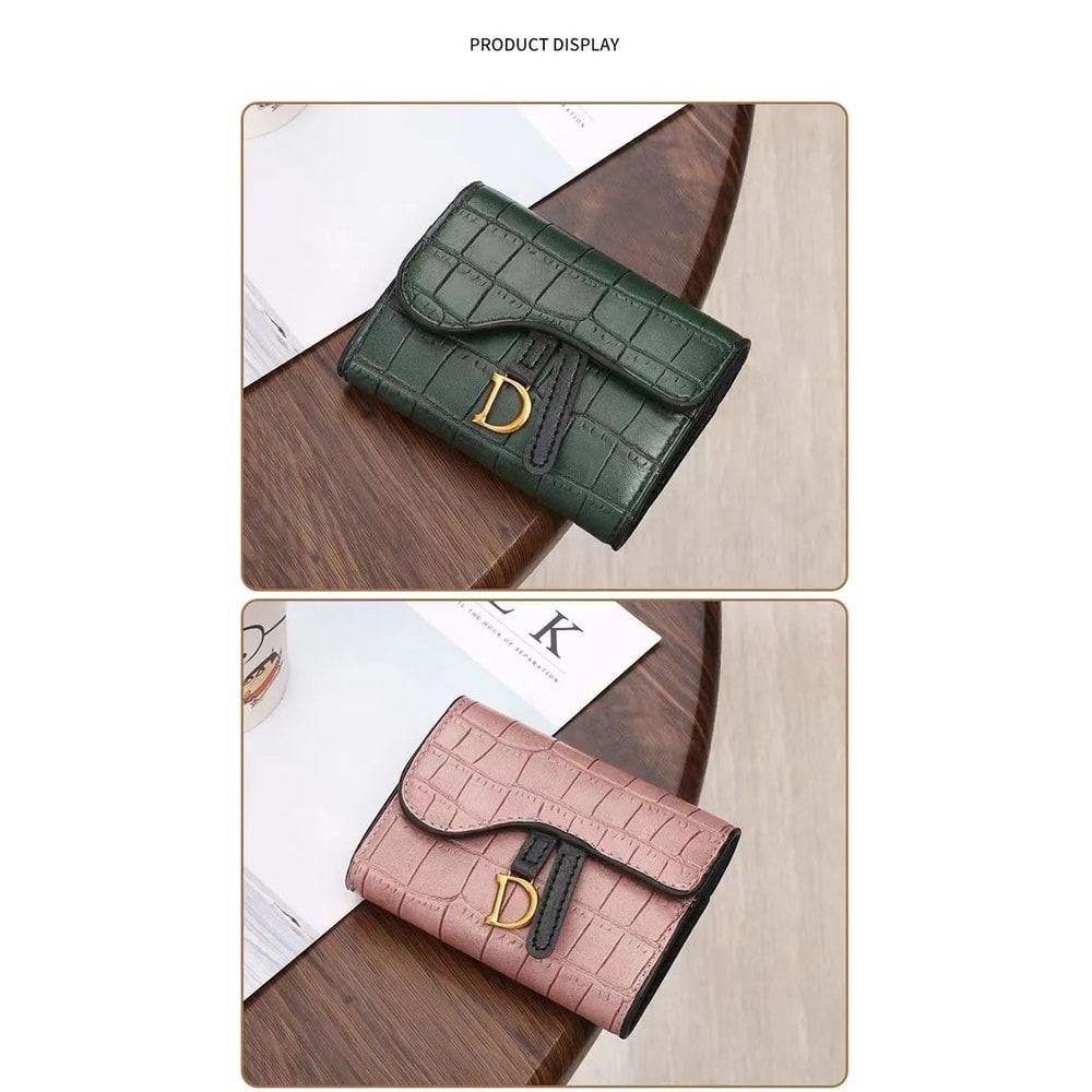 Compact PU Leather Card Holder Wallet Slim MultiFunction Mini Wallet 4