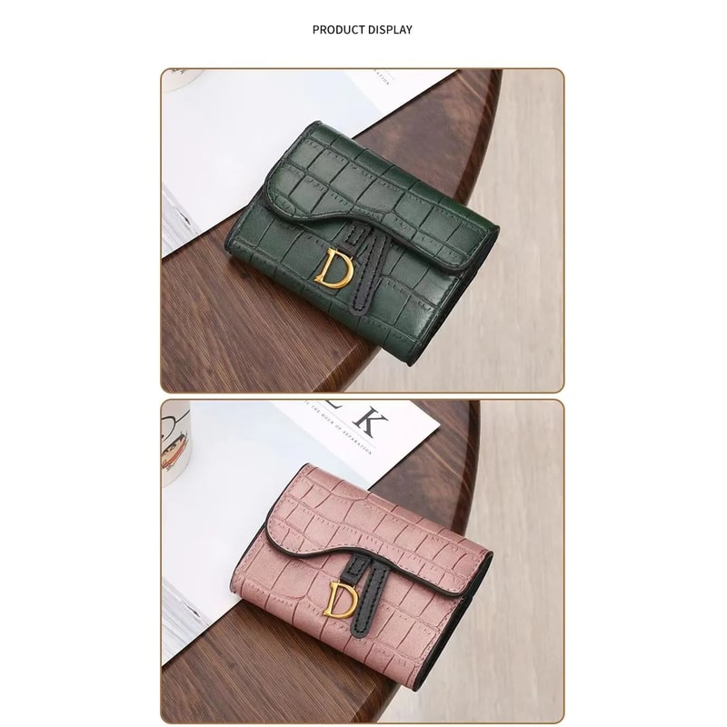 Compact PU Leather Card Holder Wallet Slim MultiFunction Mini Wallet 4