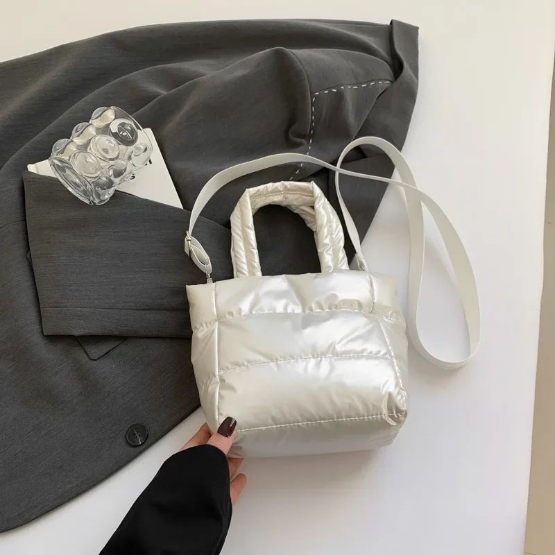 Puffer Tote Bag For Women Quilted Lightweight LargeCapacity Shoulder Handbag With Adjustable Strap 7