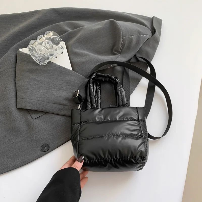 Puffer Tote Bag For Women Quilted Lightweight LargeCapacity Shoulder Handbag With Adjustable Strap 8