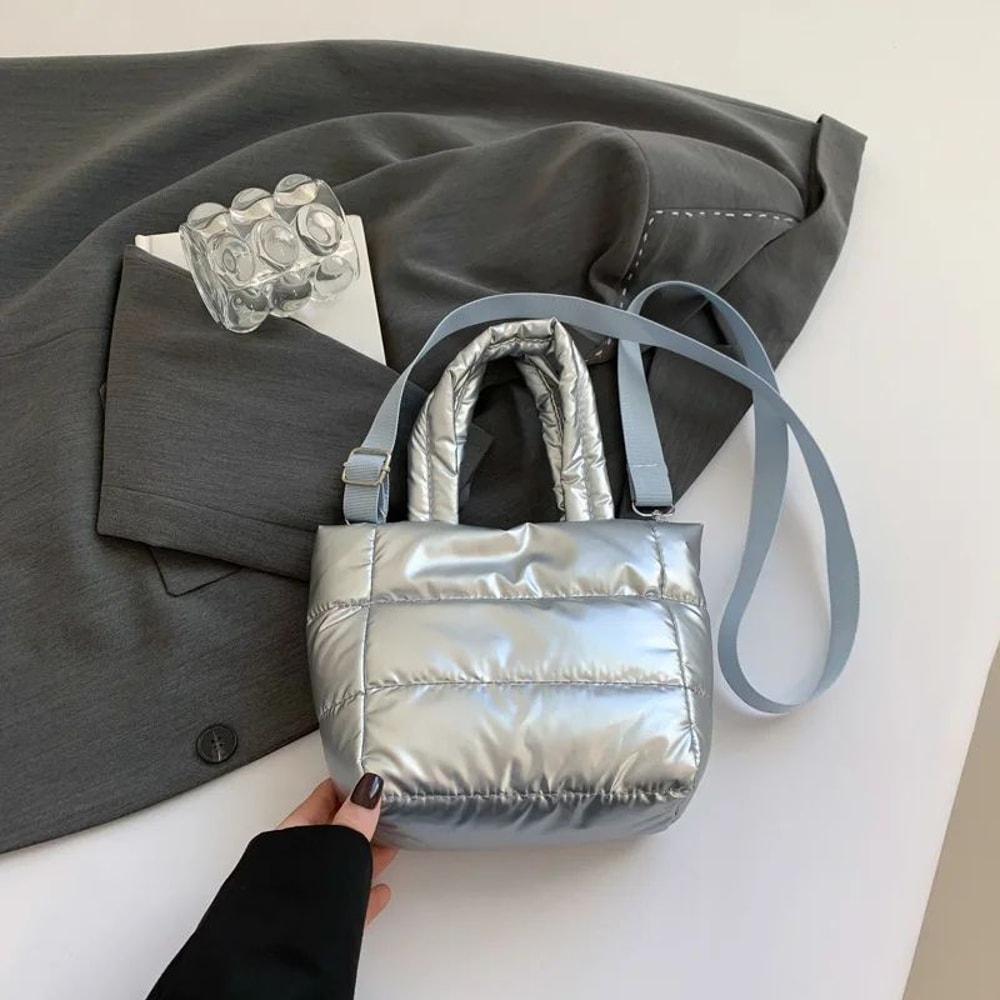 Puffer Tote Bag For Women Quilted Lightweight LargeCapacity Shoulder Handbag With Adjustable Strap 10
