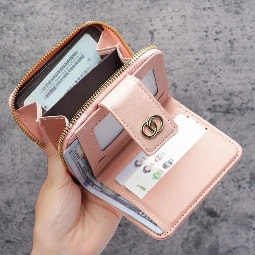 Premium Womens Minimalist Short Wallet Large Capacity Purse With Tassel Accent 4