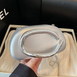 elegant satin evening clutch bag with chain strap for weddings and parties