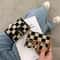 Luxury Checkered Slim Card Holder Wallet For Women 0
