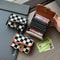 Luxury Checkered Slim Card Holder Wallet For Women 1