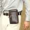 Rugged Mens Leather Waist Crossbody Bag Convertible Belt Sling With Long Strap 1