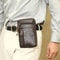 Rugged Mens Leather Waist Crossbody Bag Convertible Belt Sling With Long Strap 1