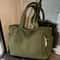 Forest Corduroy Tote Bag Spacious Vintage Shoulder Carryall For Everyday Work Weekend 3