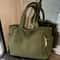Forest Corduroy Tote Bag Spacious Vintage Shoulder Carryall For Everyday Work Weekend 9