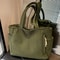 Forest Corduroy Tote Bag Spacious Vintage Shoulder Carryall For Everyday Work Weekend 9