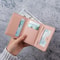 Classic Trifold PU Leather Heart Wallet Compact Womens Card Coin Organizer 3