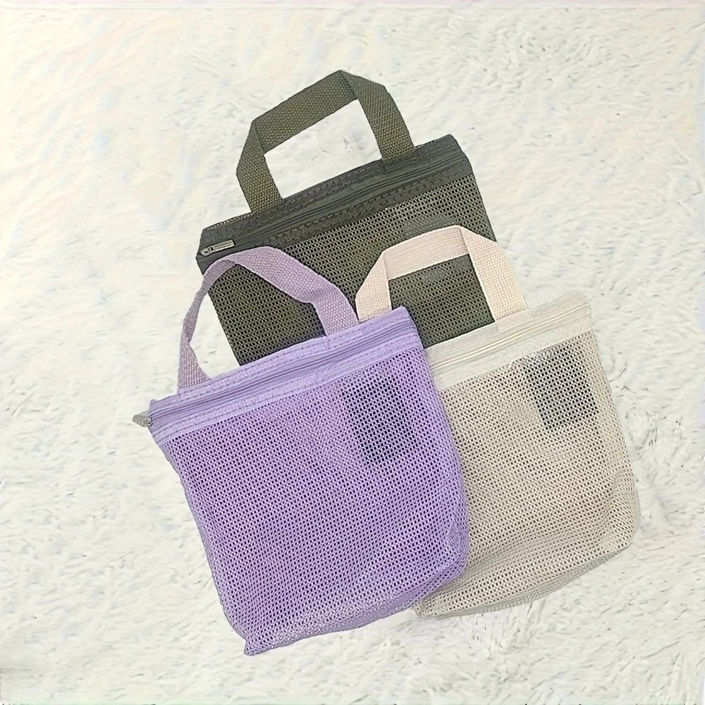 Breathable Mesh Makeup Toiletry Storage Bag Lightweight LargeCapacity Organizer 0