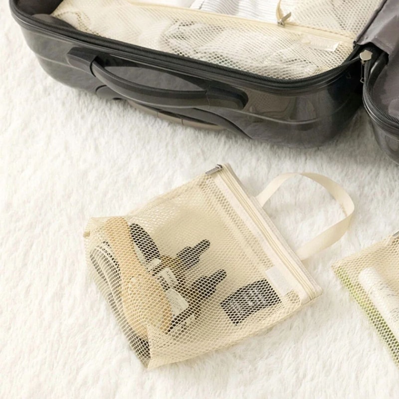 Breathable Mesh Makeup Toiletry Storage Bag Lightweight LargeCapacity Organizer 4