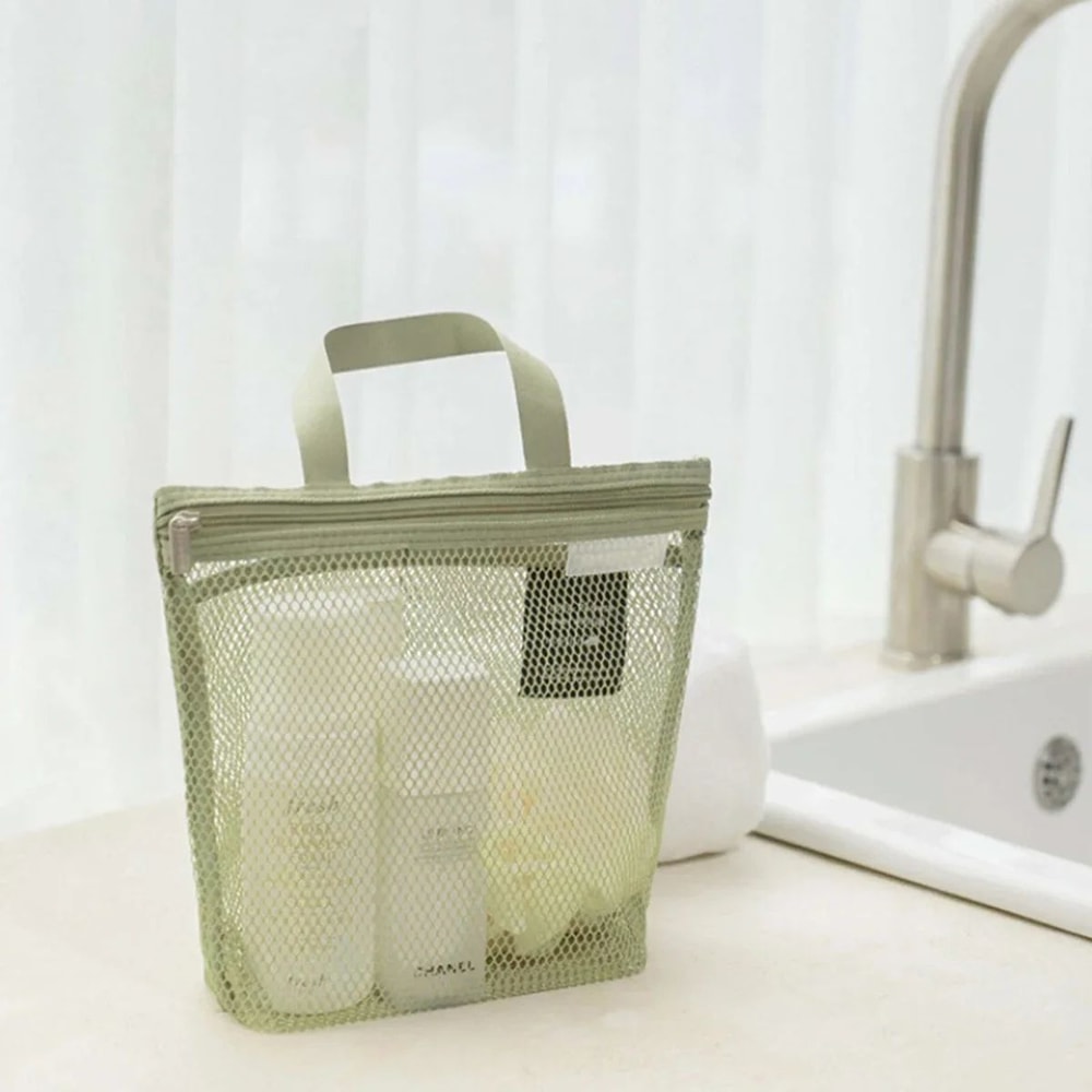 Breathable Mesh Makeup Toiletry Storage Bag Lightweight LargeCapacity Organizer 5