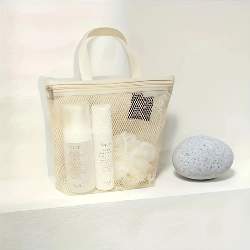 Breathable Mesh Makeup Toiletry Storage Bag Lightweight LargeCapacity Organizer 6