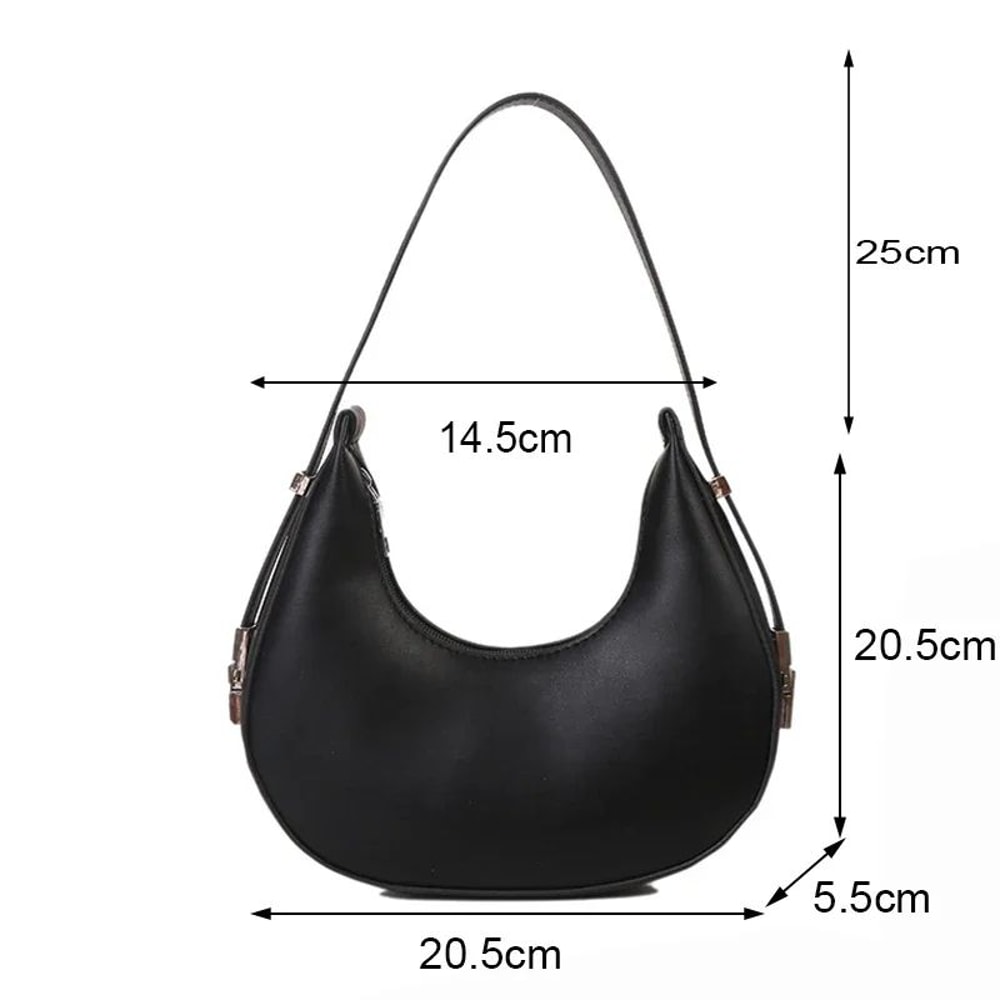 Vintage Chic Crescent Underarm Bag Elegant Shoulder Handbag For Women 5