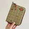 Vintage Canvas Plaid Passport Holder Travel Document Organizer 2