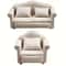 Cozy Neutral Dollhouse Mini Sofa Set With Pillows For Miniature Living Room Decor 1