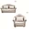 Cozy Neutral Dollhouse Mini Sofa Set With Pillows For Miniature Living Room Decor 4