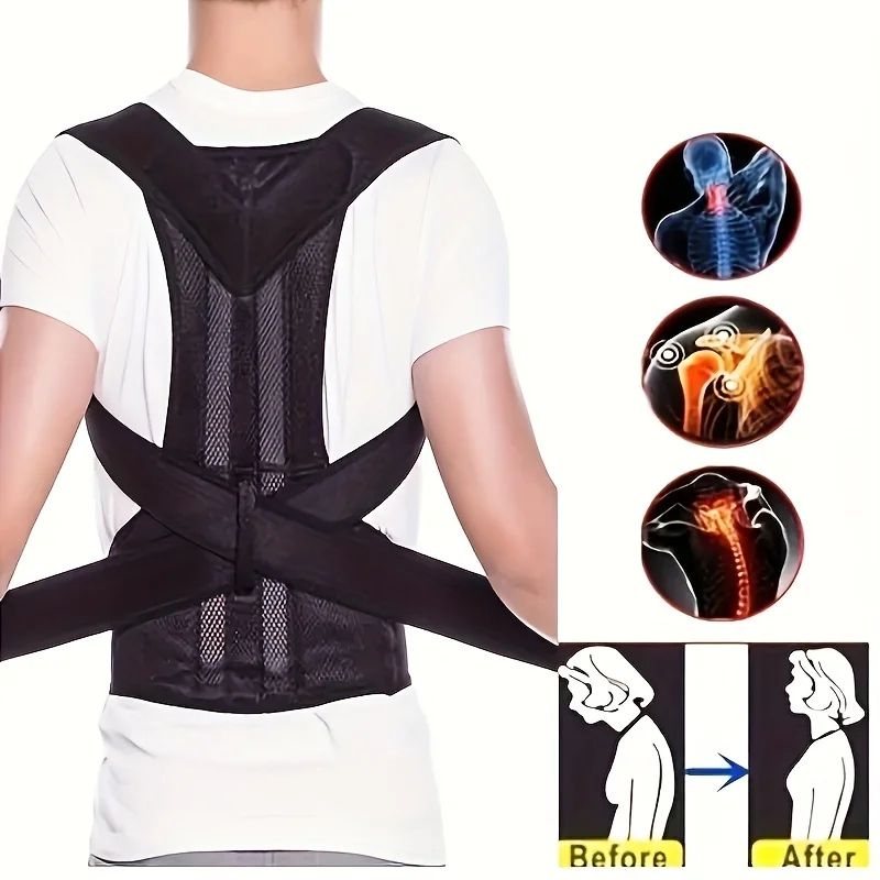 Posture Corrector Adjustable Back Posture Brace For AllDay Shoulder Back Support 0