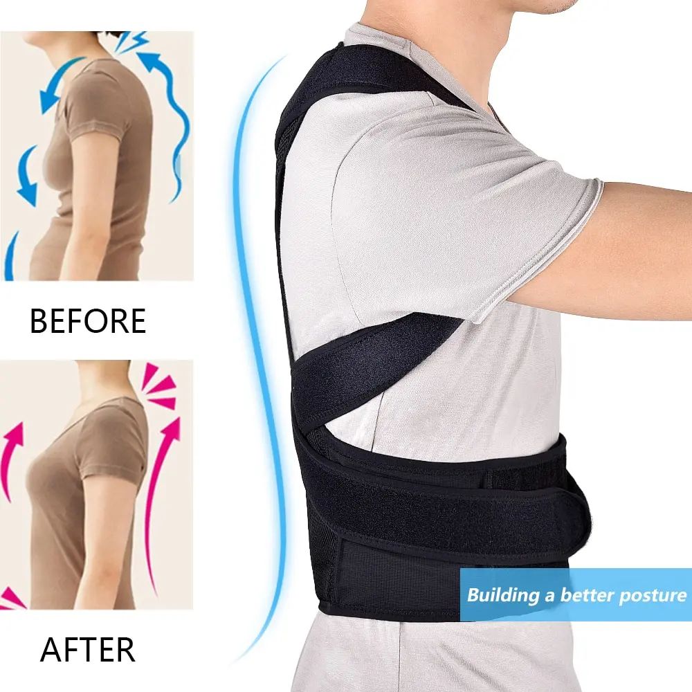 Posture Corrector Adjustable Back Posture Brace For AllDay Shoulder Back Support 4