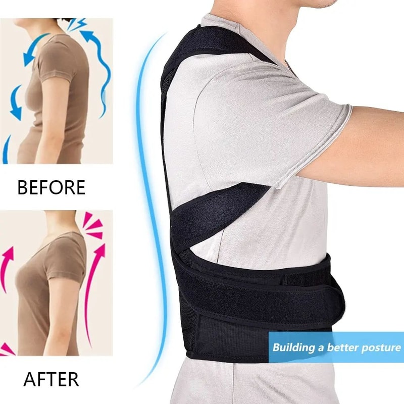 Posture Corrector Adjustable Back Posture Brace For AllDay Shoulder Back Support 4